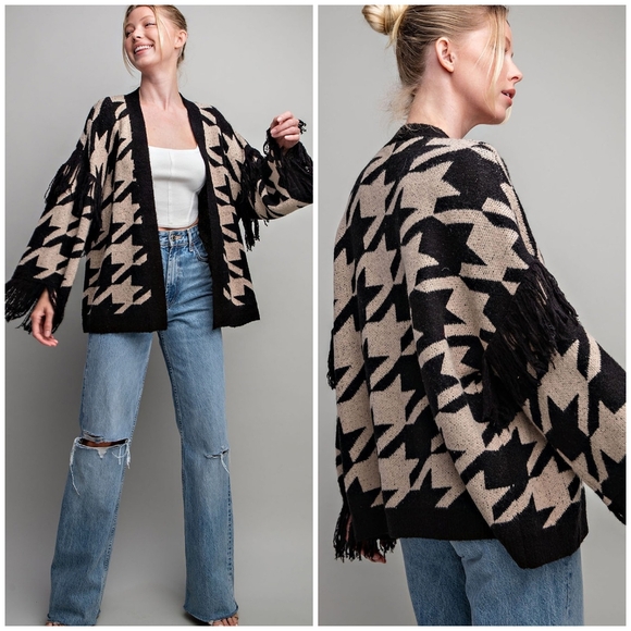 ee:some Boho Cozy Chic Oversized Fringe Cardigan - Picture 2 of 10